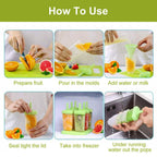 6-Piece: Popsicle Molds Reusable Ice Cream DIY Ice Pop Maker