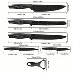 6-Piece Set: High Carbon Stainless Steel Sharp Kitchen Knives