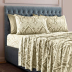 6 Piece Paisley Printed Sheet Set Bed Sheets Deep Pocket Bedding