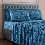 6 Piece Paisley Printed Sheet Set Bed Sheets Deep Pocket Bedding