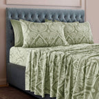 6 Piece Paisley Printed Sheet Set Bed Sheets Deep Pocket Bedding