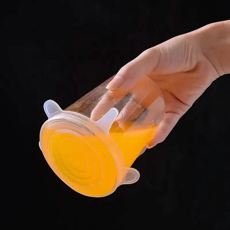 6-Piece Set: Silicone Stretch Lids, Reusable Durable Food Storage Lids