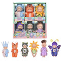 6-Piece Set: Sleeping Doll Princess Girl Toy Gift Box Cute Variety Costume Shape Doll