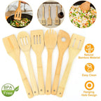 6-Pieces: Cooking Utensil Bamboo Wooden Spoons