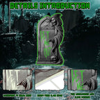6-Pieces: Glow in the Dark Halloween Yard Sign Decorations with 12 Stakes