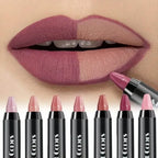 6-Pieces: Matte Crayon Lipstick, Easy Coloring Durable Moisturizing Lipliner