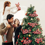 6-Pieces: Red White Candy Christmas Tree Decorations