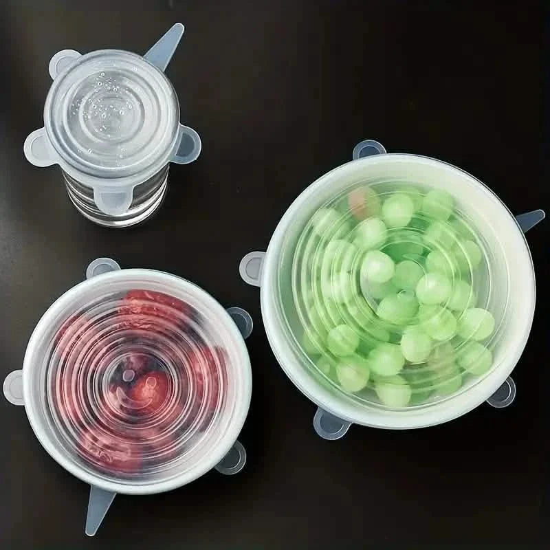 6-Pieces: Reusable Durable Food Storage Bowl Lids