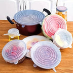 6-Pieces: Reusable Durable Food Storage Bowl Lids