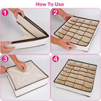 6-Pieces Set: Foldable Underwear Organizer Divider Container
