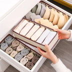 6-Pieces Set: Foldable Underwear Organizer Divider Container