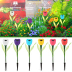 6-Pieces: Solar Garden Tulip Flower Lights