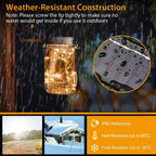 6-Pieces: Solar Powered Mason Jar Lid Lights 20 LEDs