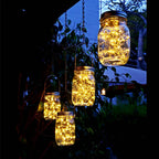 6-Pieces: Solar Powered Mason Jar Lid Lights 20 LEDs