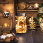 6-Pieces: Solar Powered Mason Jar Lid Lights 20 LEDs