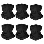 6-Pieces: Summer Neck Gaiter UV Sunscreen Protection Face Mask