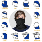 6-Pieces: Summer Neck Gaiter UV Sunscreen Protection Face Mask