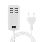 6-Ports USB-Powered Devices Wall Charger Power Adapter