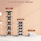 6-Tier Foldable Vertical Shoe Rack