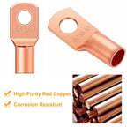 60-Piece: Battery Bare Copper Ring Lug Terminals