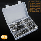 60-Pieces: Hose Clamp Stainless Steel Adjustable Worm Gear