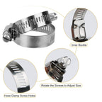 60-Pieces: Hose Clamp Stainless Steel Adjustable Worm Gear