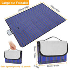 60" x 78" Foldable Waterproof Picnic Blanket with Strap