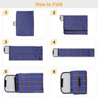 60" x 78" Foldable Waterproof Picnic Blanket with Strap