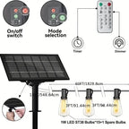 60FT Solar String Lights With USB Port & Remote Control