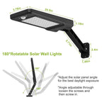 60LEDs Solar PIR Motion Sensor Remote Control Wireless Lamp