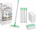2-in-1 Dry & Wet Sweeper Mop Set with Handle – Reusable Floor Cleaning System for Hardwood, Tile & Laminate