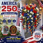 Patriotic Style Hanging Bouquet Ornament for USA 250th Anniversary Festival Decor