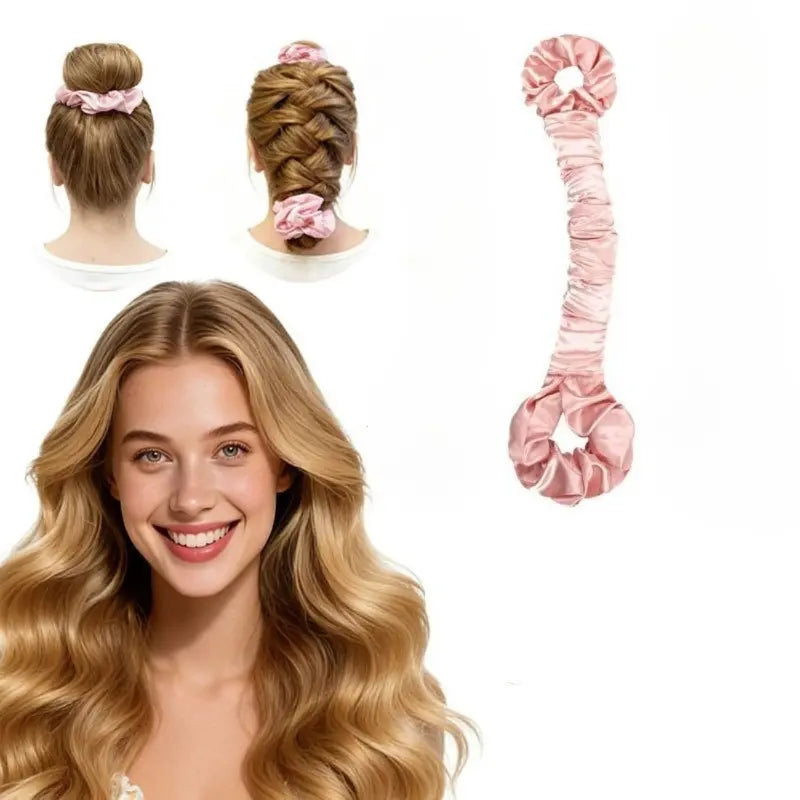 Multi-function Satin Heatless Hair Curler & Hair Tie Non
