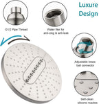 Bright Showers 6.3" 2-Spray Rainfall Shower Head with Adjustable Angles