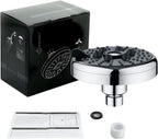 3 Spray Fixed Rainfall Shower Head with Adjustable Metal Swivel Ball Joint