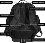 Phil & Jack Dad Diaper Bag Backpack, Baby Diaper Bag with Changing Station, Tactical Military Style, Womens Mens Diaper Bag (Black)