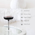 Hotel Collection Smoke Stem Red Wine Glasses  | 4 Glasses