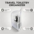 Free-Standing Clear Hanging Toiletry Bag, Foldable Waterproof EVA Cosmetic Organizer