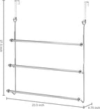 Over The Door Bathroom Towel Bar Rack Holder