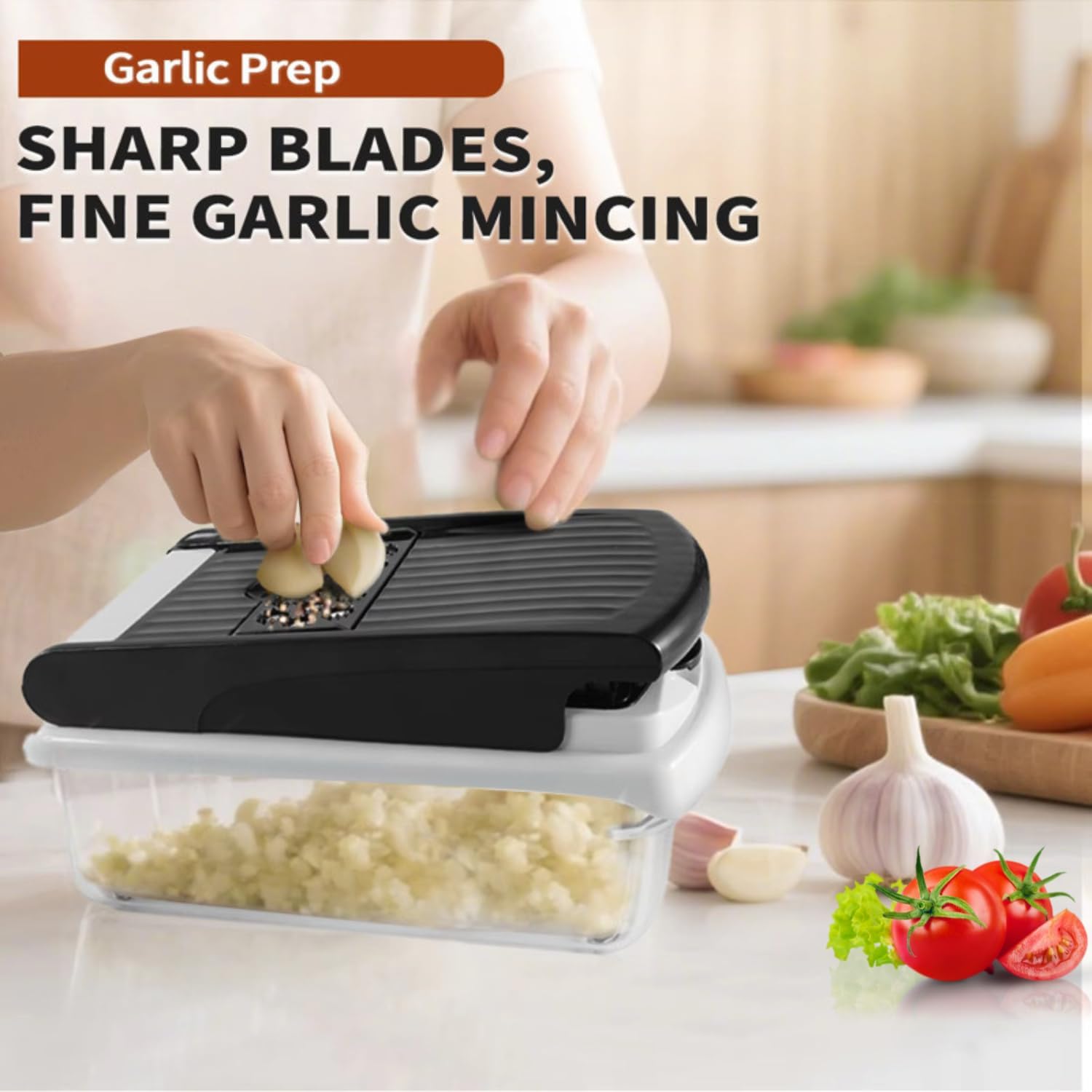 New -Series All -in-One,7 Blade Vegetable Chopper,Food Chopper,Vegetable 15 in 1 Slicer,Cutter Dicer,Mandoline Slicer for Kitchen,Multifunctional Kitchen Gadgets set with Container