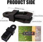 10 Pack Dog Tooth Design Tarp Clips for Camping Tent, Tarp Hoochies etc