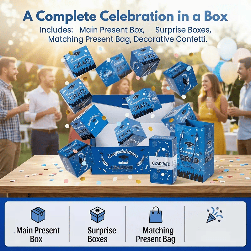 Graduation Surprise Pop‑Up Gift Box
