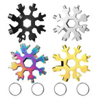Viral 18-in-1 Snowflake Multi-tool Stainless Steel Portable Wrench | All-in-One Screwdriver & Bottle Opener | Must-Have Survival Gadget