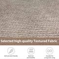 64" Deep Tufted Upholstered Textured Fabric Chaise Lounge Toss Pillow Included