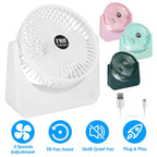 6.5" Desk Fan USB Powered 3 Speeds