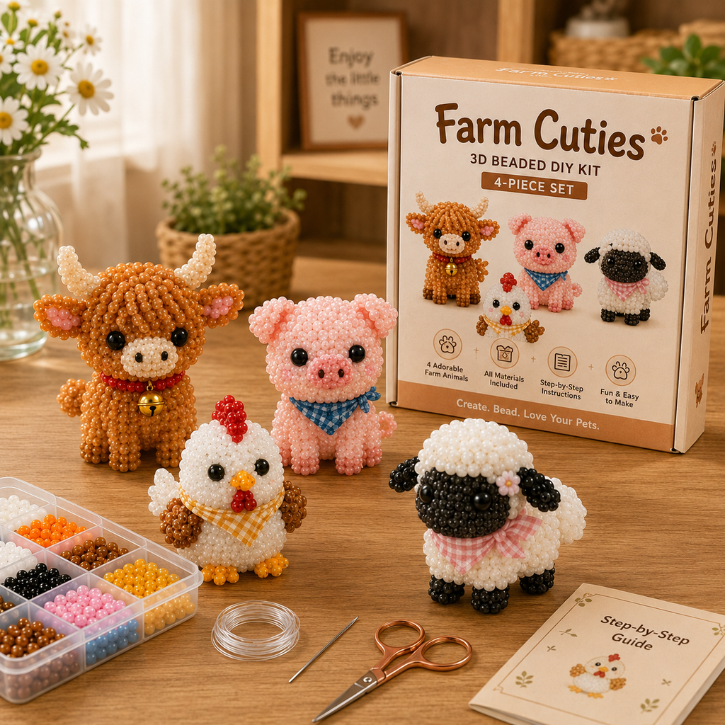 Tiny 3D Beaded Animal DIY Kit