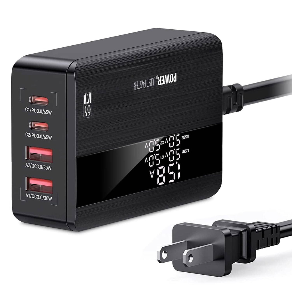 65W 4 USB Port Fast Wall Charger
