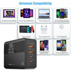65W 4 USB Port Fast Wall Charger