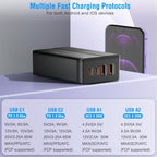 65W 4 USB Port Fast Wall Charger