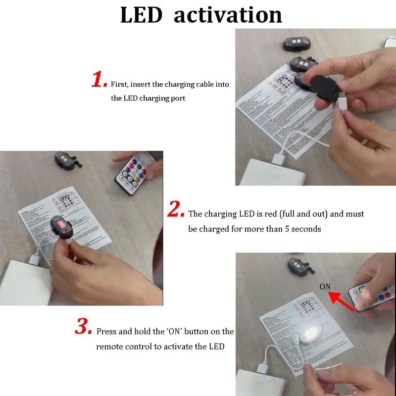 Wireless RGB Car LED Strobe Lights – Colorful Interior Atmosphere Lighting